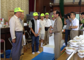 平成26年8月土砂災害における避難所訪問